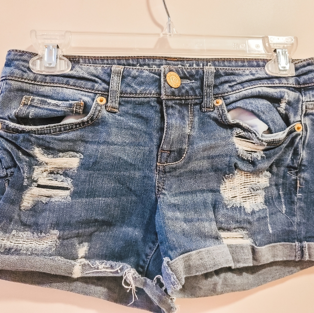 Aeropostale midi denim shorts